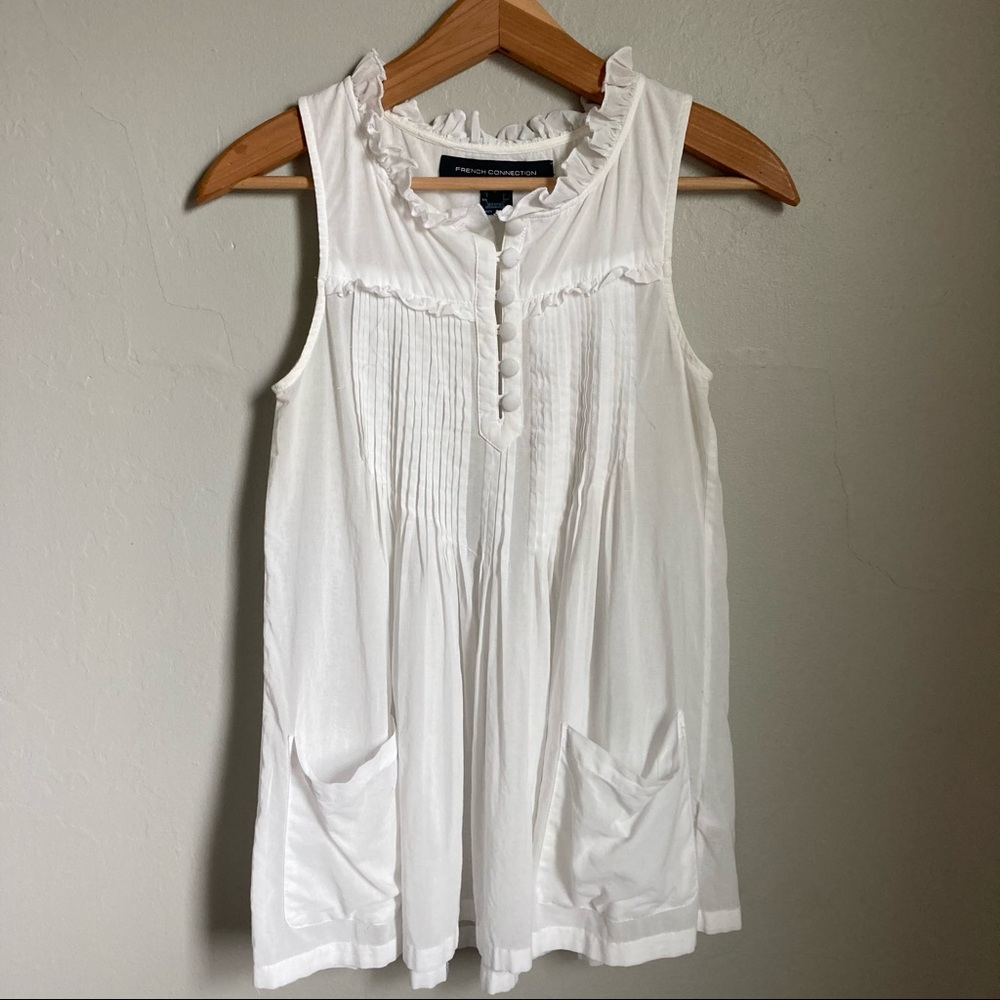 COPY - French Connection White Sleeveless Blouse